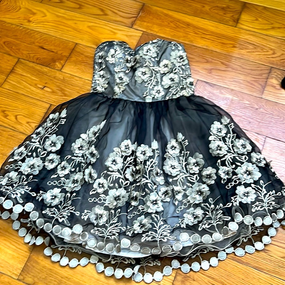 Chi Chi London lace flower mini dress